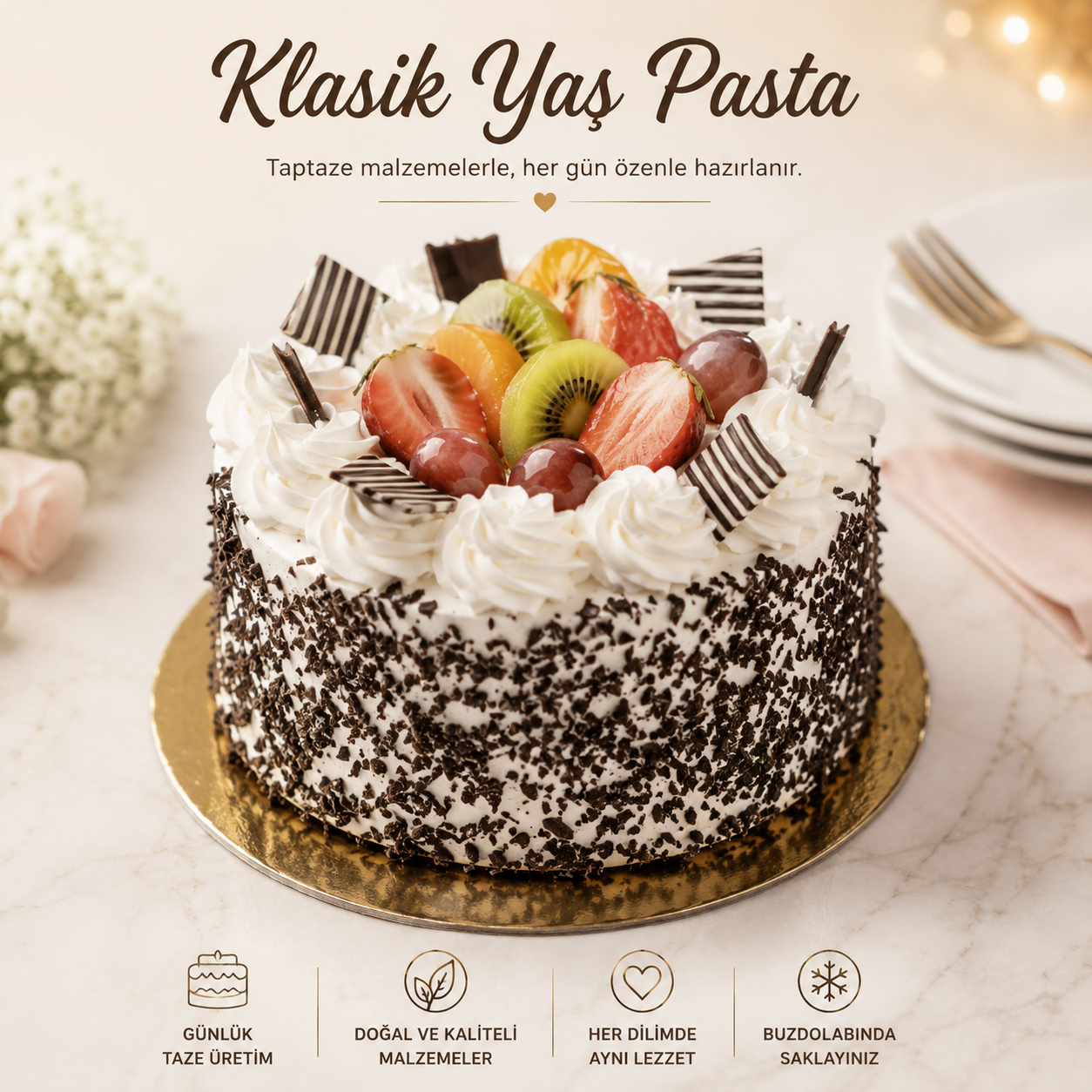Klasik Yaş Pasta