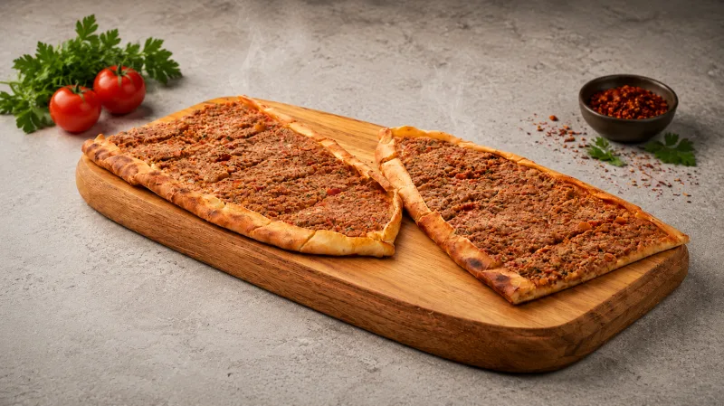 Bol kıymalı Odun Ateşinde taş fırın pidesi Buçuk kıymalı sade